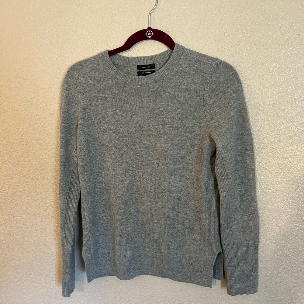 Halogen Light Gray Crewneck Sweater